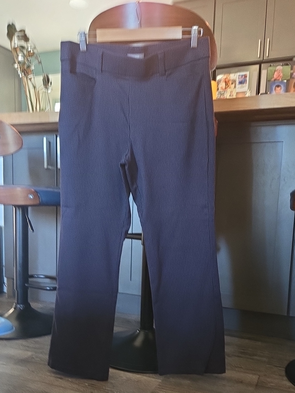 Maurices Navy Textured Ankle Pants
